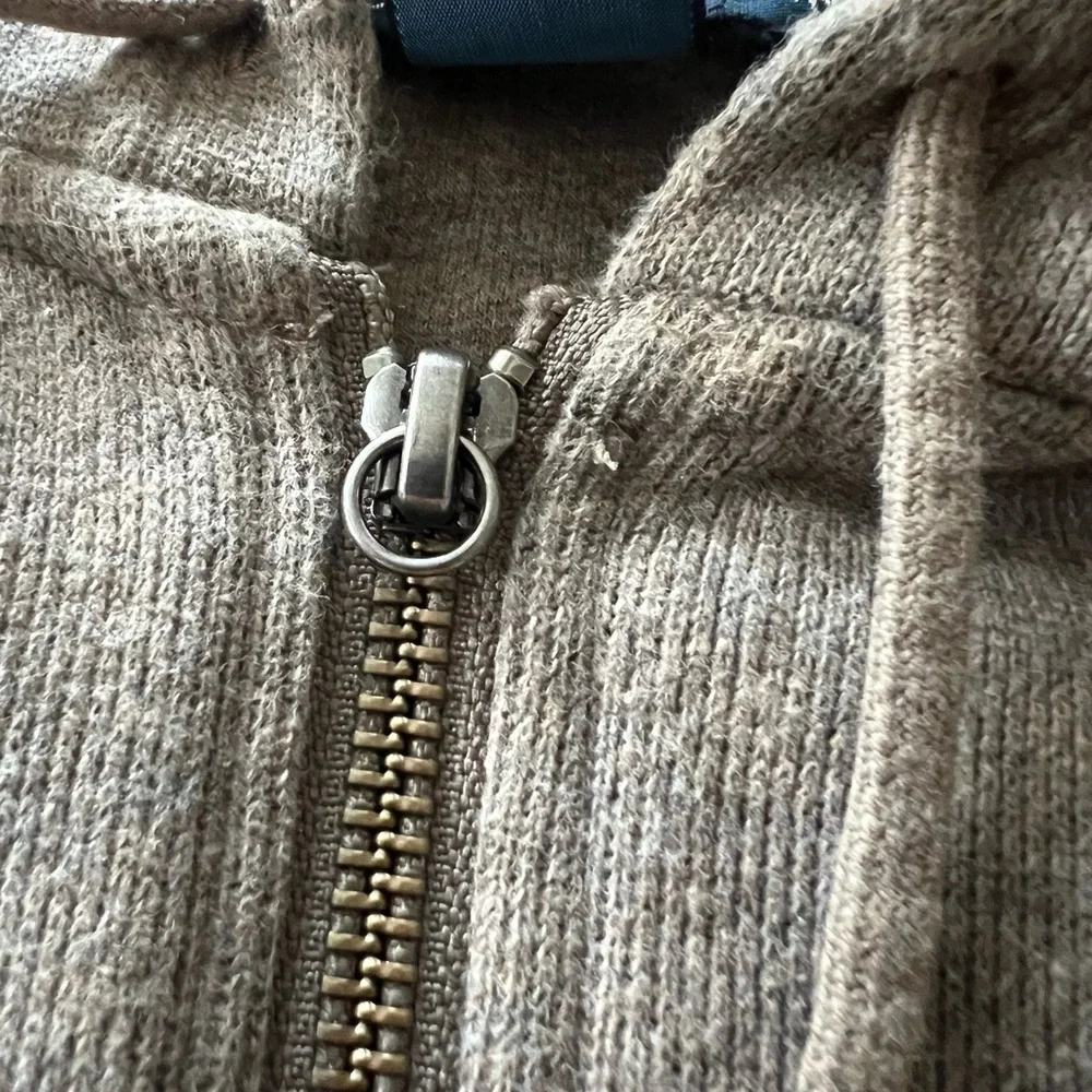 VTG‎ Ralph Lauren polo hooded jacket XL full zip brown 100% cotton knit sweater